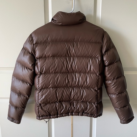 Land's End Brown Puffer Down Winter Jacket Coat Size Medium - Picture 12 of 13